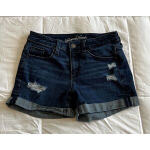 Universal Thread Distressed Ripped‎ High Rise Midi Size 0/25 Cuffed